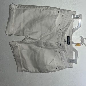 White DKNY jean shorts